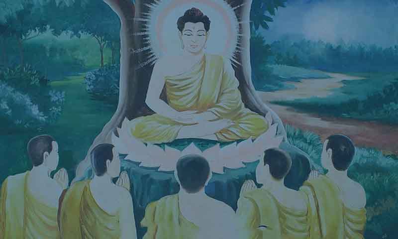 Buddha Teaching the Bhikkhus