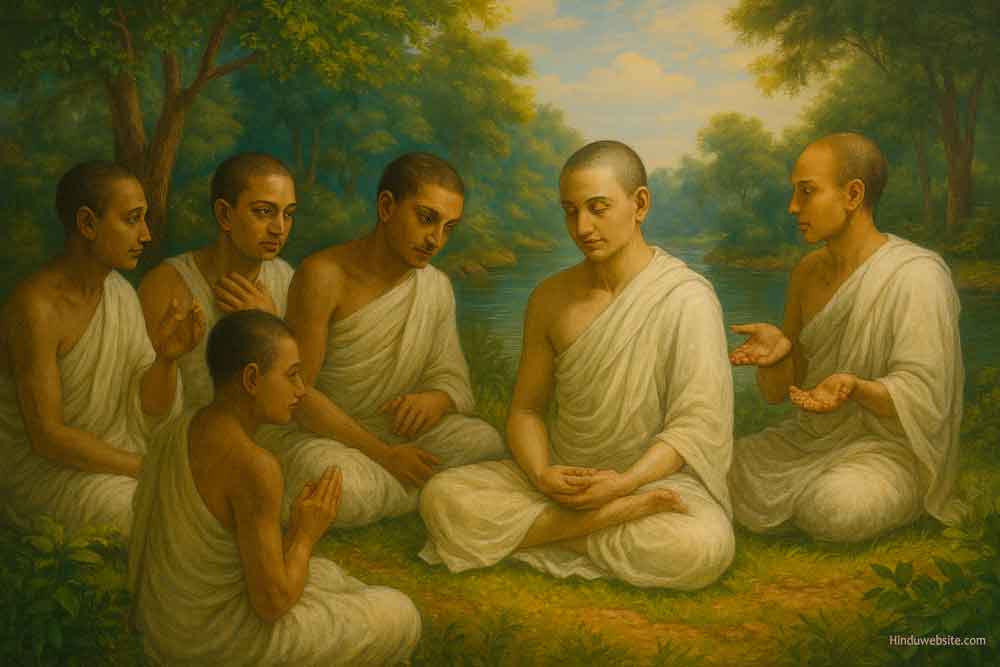 Buddha teaching monks