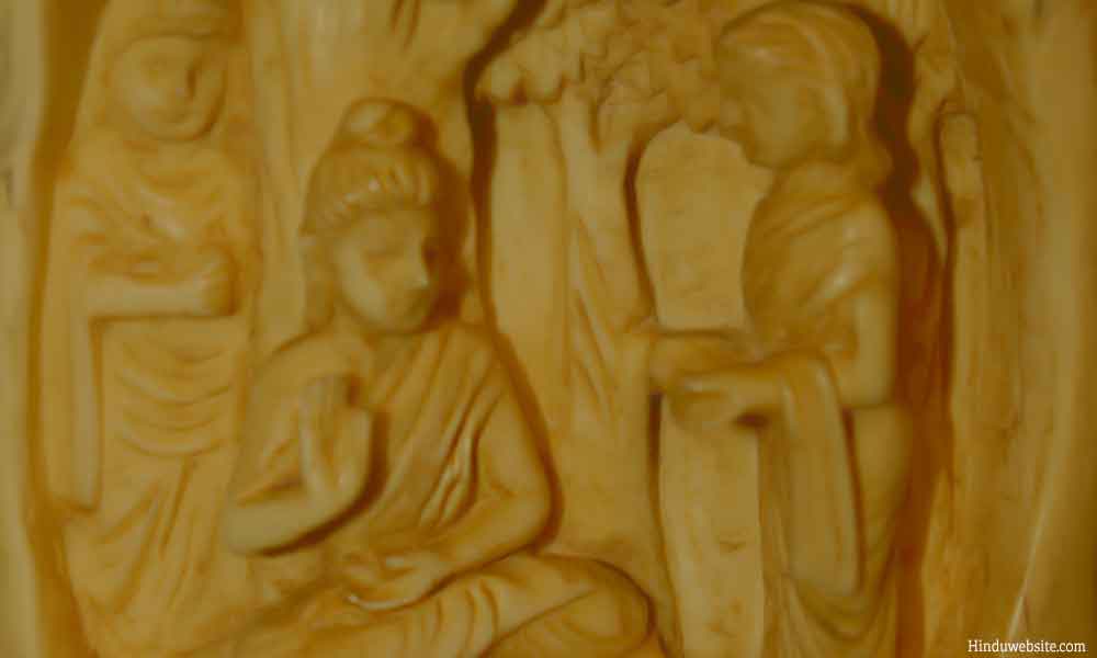 Buddha with a Buddhist Bhikuni