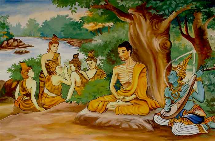Buddha with Bhikkuhs