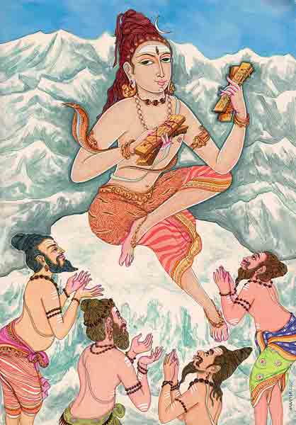Shiva with scriptures