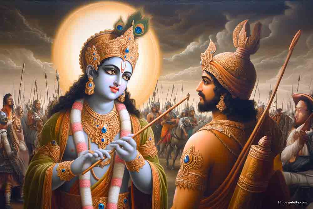 Bhagavad Gita Dialougue between Krishna and Arjuna