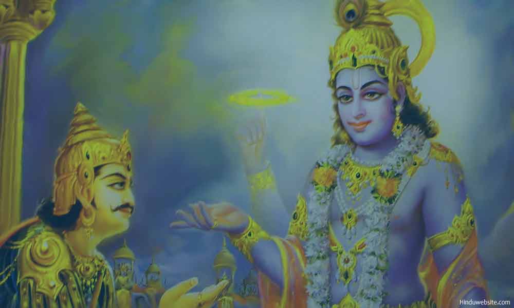 Krishna and Arjuna in Bhagavadgita