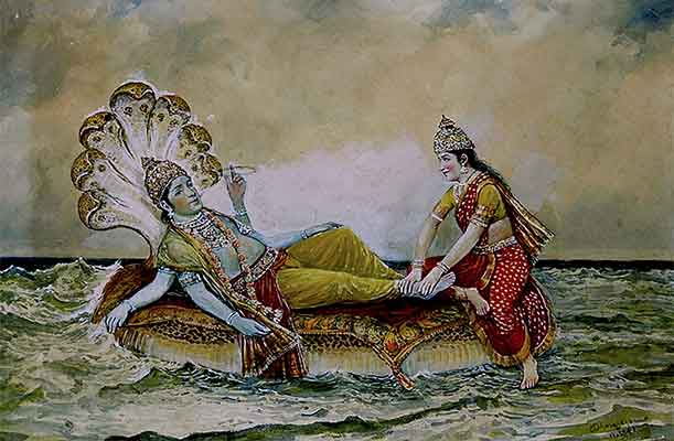 Maha Vishnu on Adi Shesha