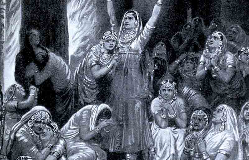 burning of Rajput Women after the fall of Chittor