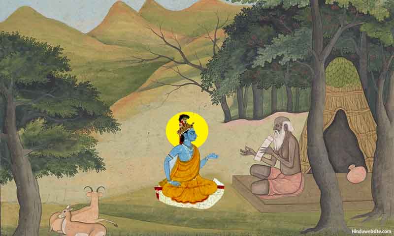Krishna learning from Angirasa