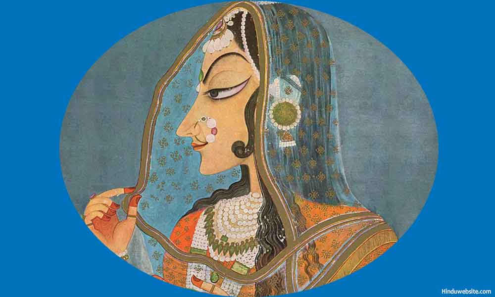 Portrait of a Hindu woman